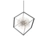 Artcraft Sunburst 12-Light Matte Black Chrome LED Geometric Pendant