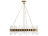 Arteriors Home Haskell 8-Light Antique Brass Drum Linear Chandelier