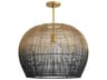 Arteriors Home Swami 1-Light Natural And Black Ombre Brass Bowl Linear Pendant