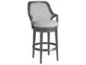 Artistica Appellation Swivel Upholstered Gray Bar Stool