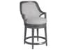 Artistica Appellation Swivel Upholstered Gray Counter Stool