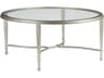 Artistica Metal Designs Sangiovese Round Glass Argento Cocktail Table