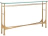 Artistica Metal Designs Bruno Rectangular Glass Gold Leaf Console Table