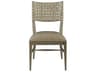 Artistica Milo Leather Mahogany Wood Gray Upholstered Side Dining Chair