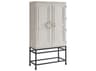 Barclay Butera Newport Jade White Sailcloth Bar Cabinet