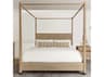 Brownstone Palmer Beach Brown Teak Wood Queen Canopy Bed