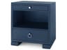Villa & House 2-Drawers Blue Solid Wood Nightstand