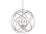 Capital Lighting Axis 4-Light Brushed Nickel Candelabra Globe Chandelier