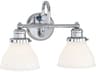 Capital Lighting Baxter 2-Light Chrome Glass Vanity Light