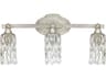 Capital Lighting Blakely Antique Silver Crystal Vanity Light