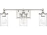 Capital Lighting Camden 3-Light Polished Nickel Glass Vanity Light