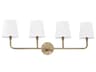 Capital Lighting Dawson 4-Light Aged Brass Vanity Light