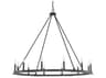 Capital Lighting Pearson 12-Light Black Iron Candelabra Round Chandelier