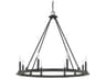 Capital Lighting Pearson 8-Light Black Iron Candelabra Round Chandelier