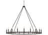 Capital Lighting Pearson 20-Light Black Iron Candelabra Round Chandelier