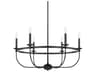 Capital Lighting Rylann 6-Light Matte Black Candelabra Round Chandelier