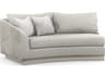Caracole Classic Fanciful Left Arm Facing Gray Upholstered Loveseat