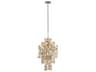 Corbett Lighting Ambrosia 5-Light Gold Silver Leaf Crystal Tiered Pendant