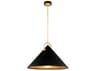 Corbett Lighting Charm 1-Light Black Gold Leaf Glass Pendant