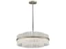 Corbett Lighting Chime 8-Light Silver Leaf Polished Stainless Steel Glass Tiered Pendant