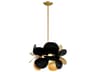 Corbett Lighting Ginger 1-Light Black Gold Leaf Glass Pendant
