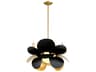 Corbett Lighting Ginger 1-Light Black Gold Leaf Glass Pendant