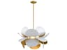 Corbett Lighting Ginger 1-Light White Gold Leaf Glass Pendant