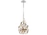 Corbett Lighting Graffiti 3-Light Silver Leaf Polished Stainless Steel Crystal Pendant