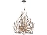 Corbett Lighting Graffiti 9-Light Silver Leaf Polished Stainless Steel Crystal Pendant