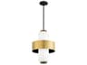 Corbett Lighting Melrose 4-Light Vintage Brass White Glass Geometric Pendant