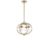 Craftmade Piltz 4-Light Satin Brass Glass Globe Round Chandelier