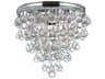 Crystorama Calypso 3-Light Chrome Crystal Glass Tiered Flush Mount