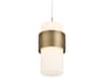 dweLED by WAC Lighting Banded 1-Light Aged Brass LED Cylinder Mini Pendant
