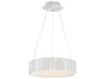 dweLED by WAC Lighting Corso 1-Light Brushed Aluminum Silver LED Drum Pendant