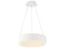 dweLED by WAC Lighting Corso 1-Light White LED Drum Pendant