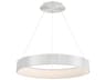 dweLED by WAC Lighting Corso 1-Light Brushed Aluminum Silver LED Round Pendant
