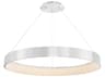 dweLED by WAC Lighting Corso 1-Light Brushed Aluminum Silver LED Round Pendant