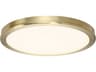 dweLED by WAC Lighting Geos 1-Light Brass LED Round Flush Mount