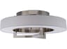 dweLED by WAC Lighting Madison 1-Light Brushed Nickel LED Geometric Round Flush Mount