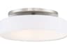 dweLED by WAC Lighting Manhattan 1-Light Brushed Nickel LED Round Flush Mount