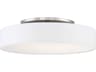 dweLED by WAC Lighting Manhattan 1-Light Brushed Nickel LED Round Flush Mount