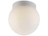 dweLED by WAC Lighting Niveous 1-Light White Glass LED Globe Flush Mount