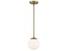 dweLED by WAC Lighting Niveous 1-Light Aged Brass Glass LED Globe Mini Pendant