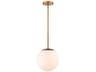 dweLED by WAC Lighting Niveous 1-Light Aged Brass Glass LED Globe Pendant