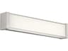dweLED by WAC Lighting Svelte 1-Light Brushed Nickel Glass LED Vanity Light