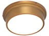 dweLED by WAC Lighting York 1-Light Aged Brass Glass LED Round Flush Mount