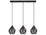 Eglo Carlton 3-Light Black Copper Geometric Island Pendant