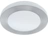 Eglo Carpi 1-Light Brushed Aluminum Silver Round Flush Mount