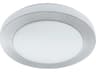 Eglo Carpi 1-Light Brushed Aluminum Silver Round Flush Mount
