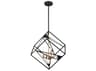 Eglo Corrietes 4-Light Matte Black Geometric Pendant